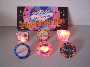 Casino Magnetic Flashing Badge